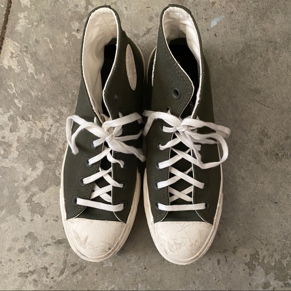 Platform Hi-Top Converse Army Green